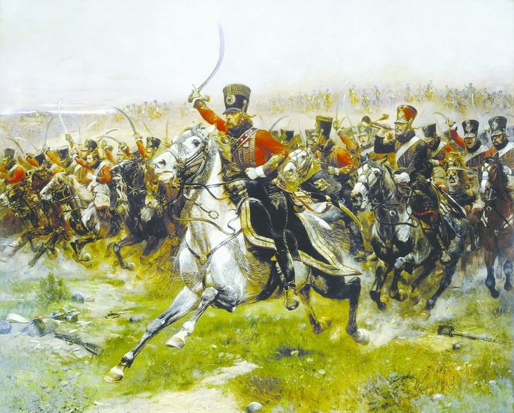 ചിത്രം:Vol7p624 French 4th Hussars at the battle of Friedland, 1807.jpg