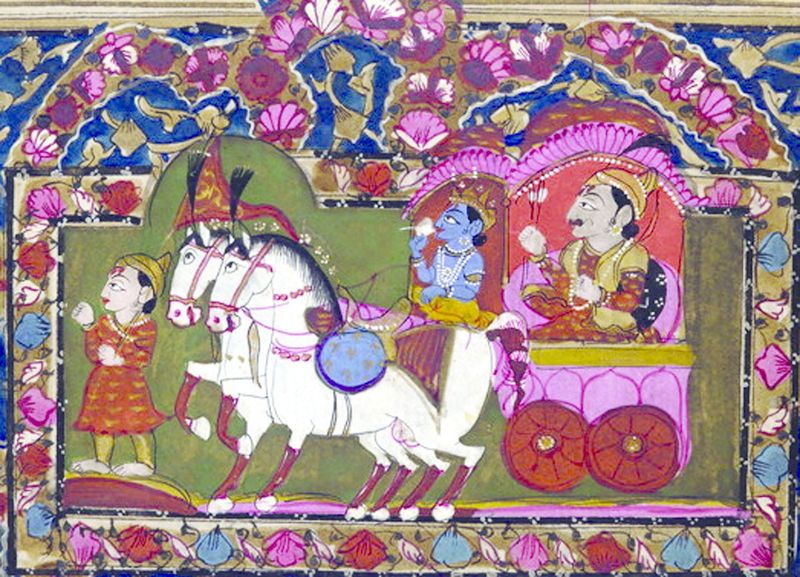 ചിത്രം:Vol3p638 Krishna and Arjun on the chariot, Mahabharata,.jpg